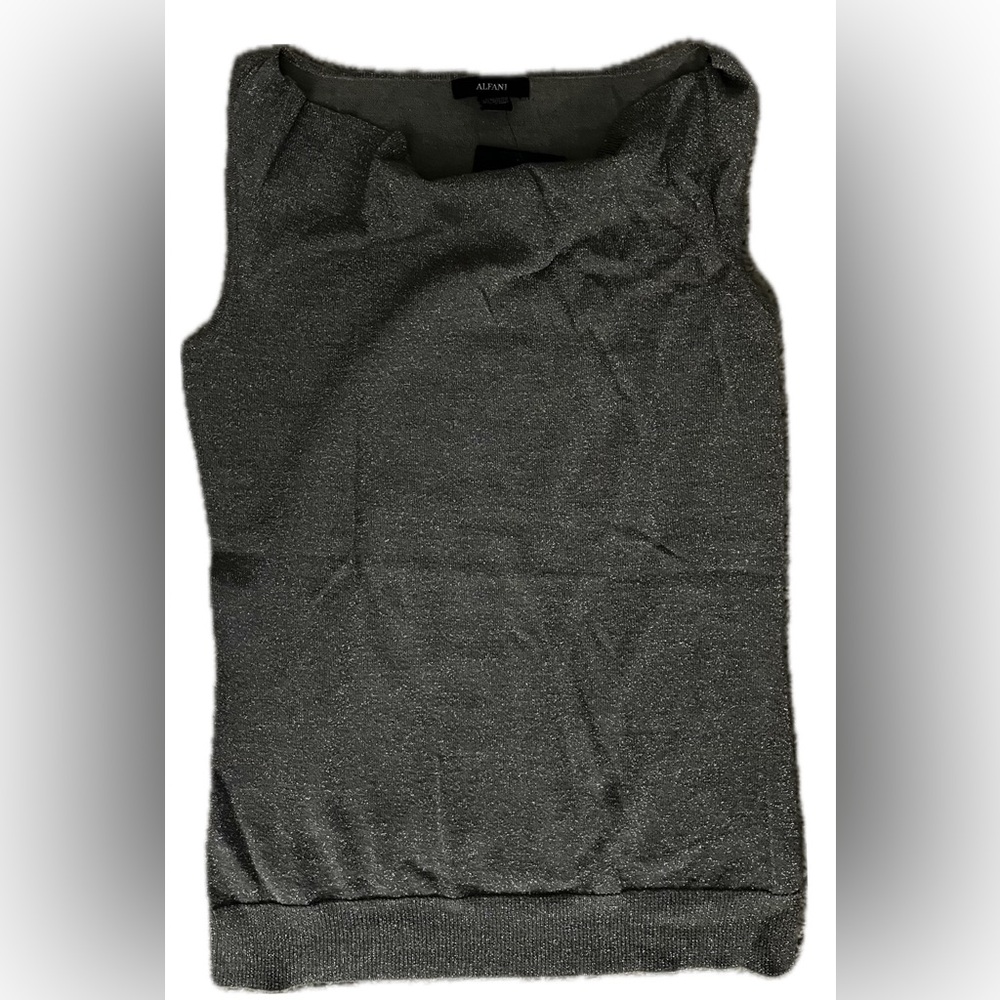 Alfani Shimmery Bronze/Gray Sleeveless Top